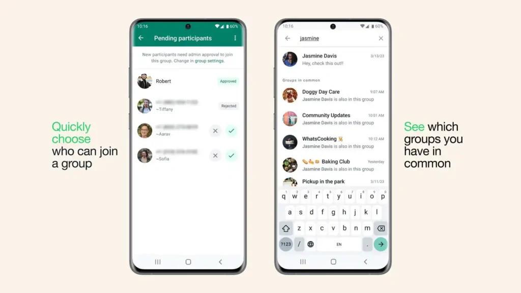 Whatsapp group features