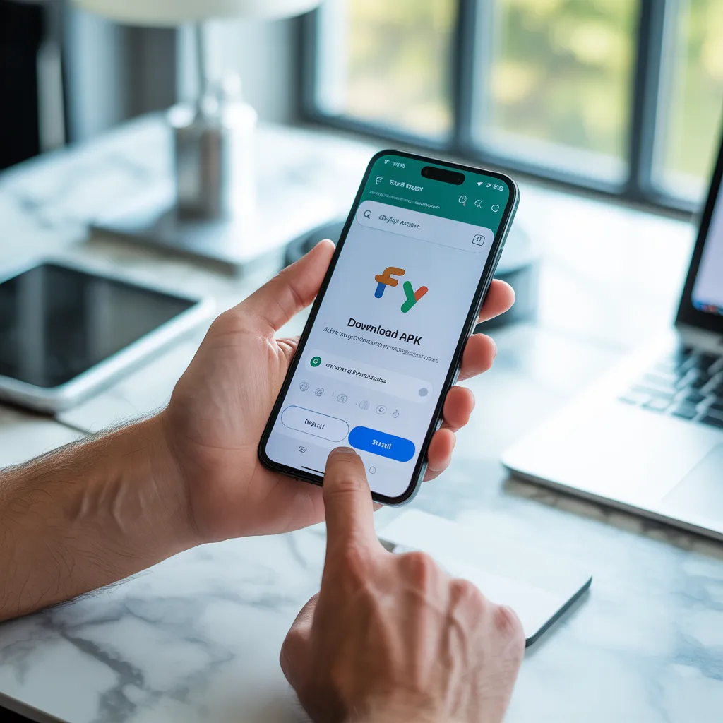 "Fry99.com APK Mod download and installation process on Android smartphone screen step by step"